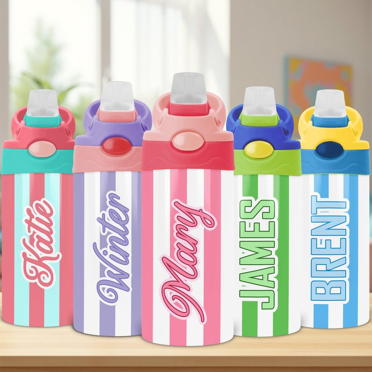 The perfect back to school gift for kids, matching water bottles for brother and sister.