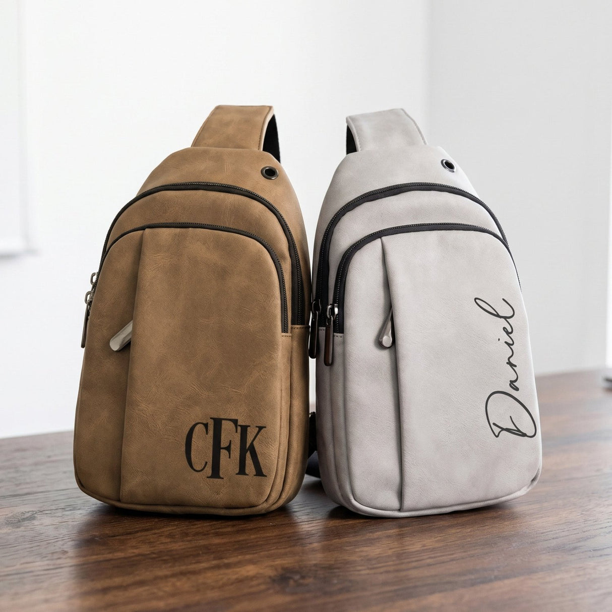Explorer Custom Sling Bags for Men Engraved with Monogram or Name - Gifts Are Blue
