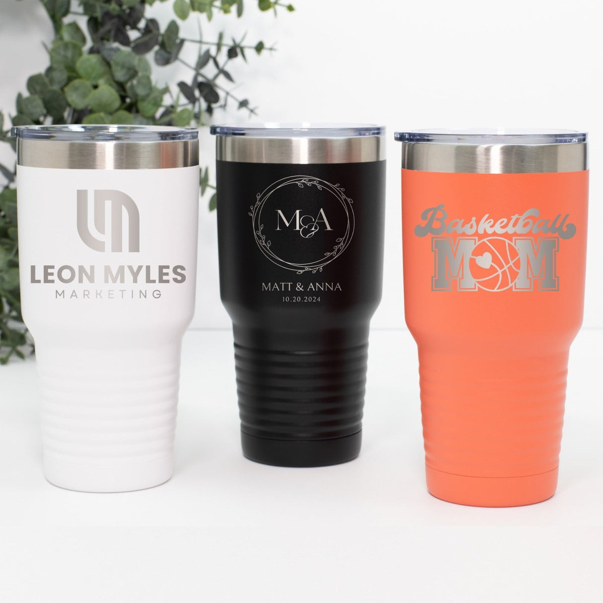 30oz Laser Engraved Custom Coporate Logo Polar Camel Tumblers for Businesses - Gifts Are Blue
