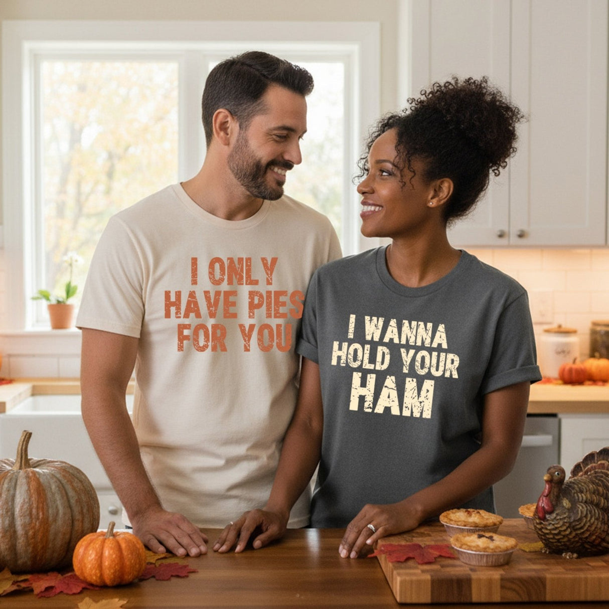 Funny Custom Thanksgiving Sayings Matching Shirts - Youths & Adult Sizes - Gifts Are Blue