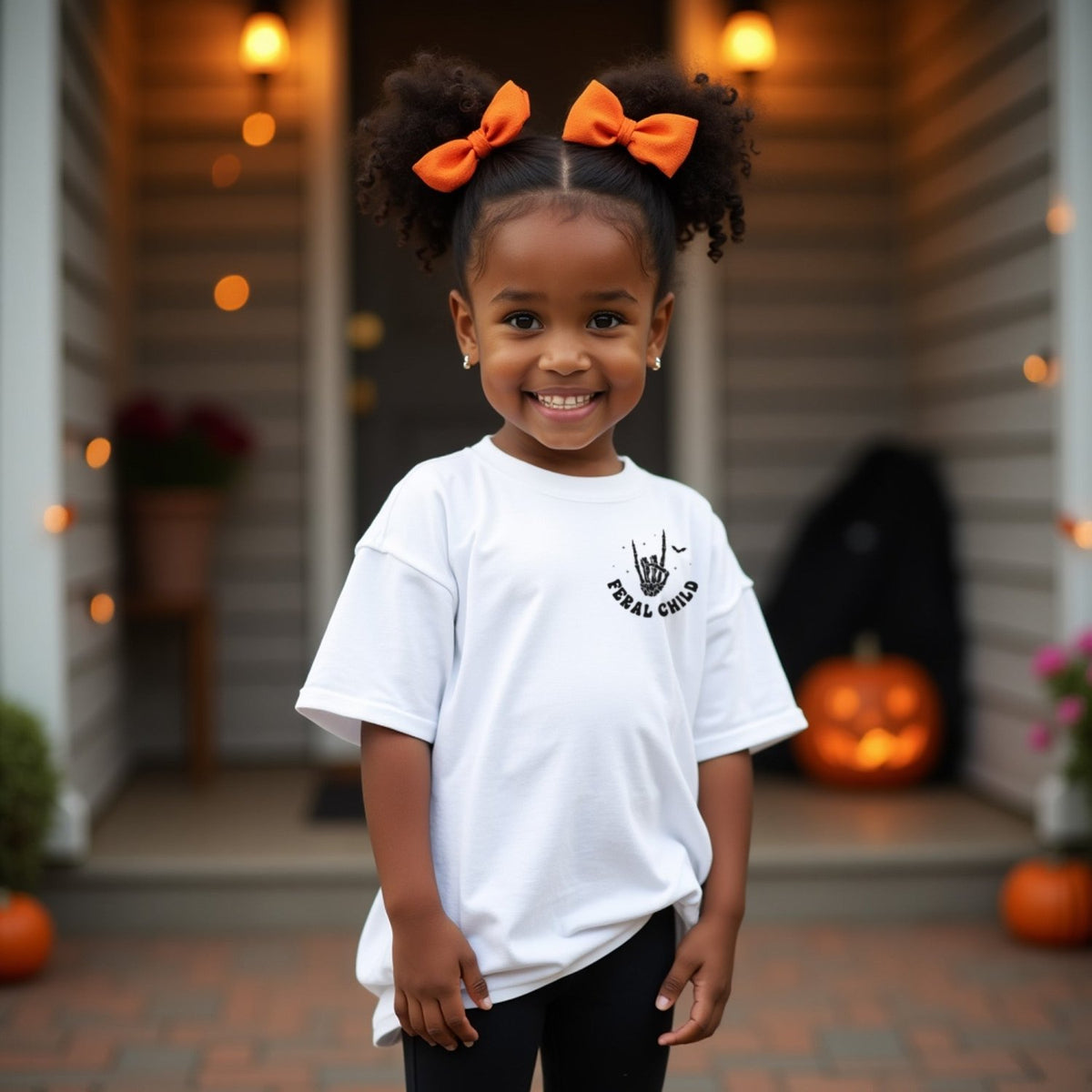 Somebody's Feral Child Shirt for Kids and Teens, Funny Halloween Shirts - Gifts Are Blue