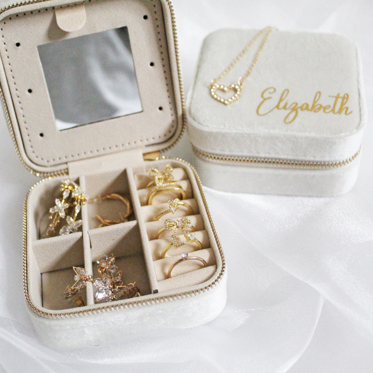 Gift Sets for Women with Custom Robe & Slippers - Bridesmaid Gift Boxes - Jasmine Bundle