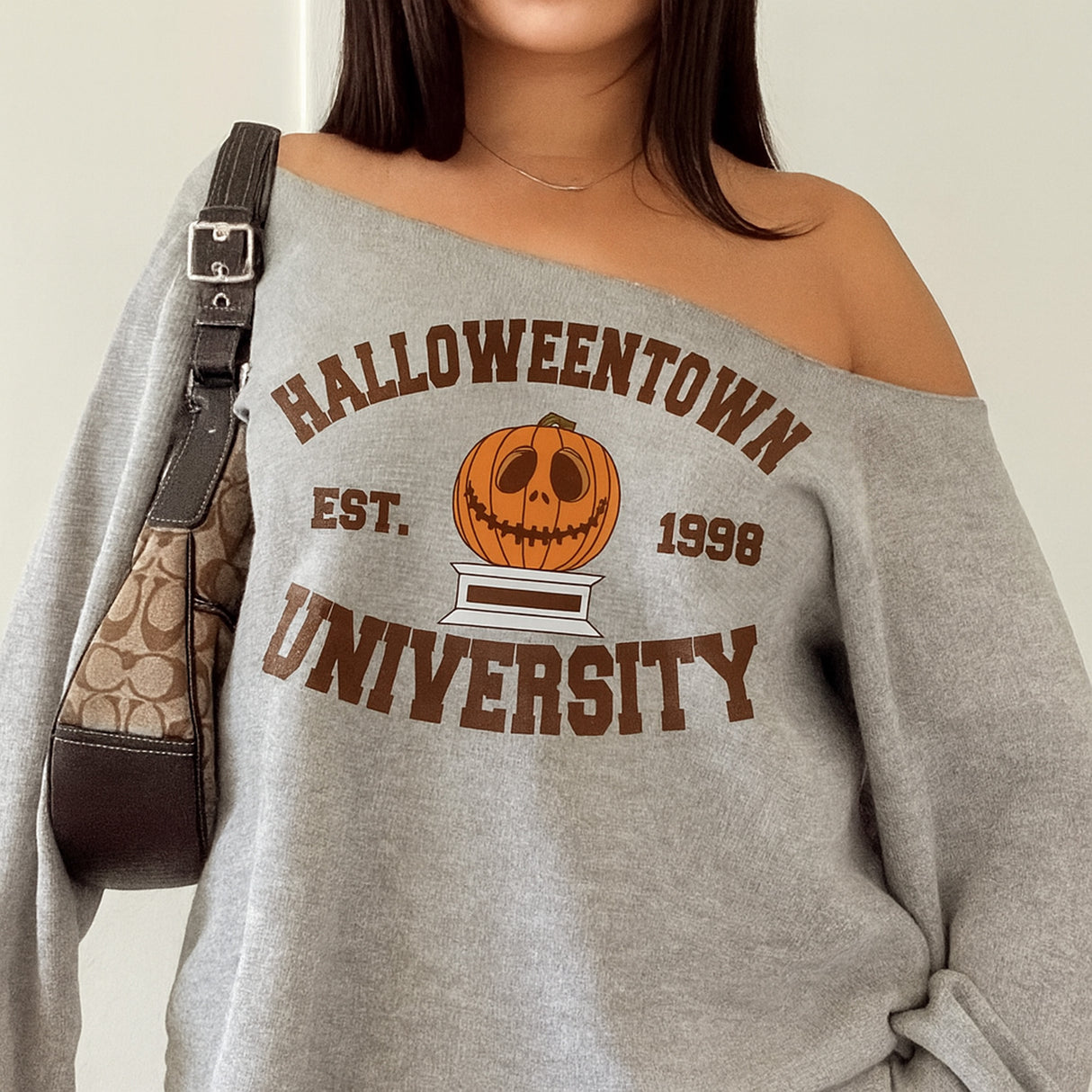 Off the Shoulder Halloween Sweatshirts for Women and Teens with Multiple Designs