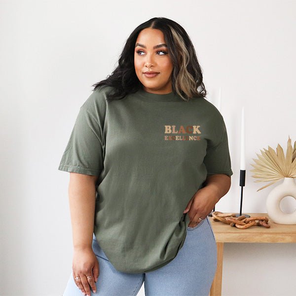 Educated Motivated Elevated Melanated Shirts and Hoodies for Black History Month - Gifts Are Blue
