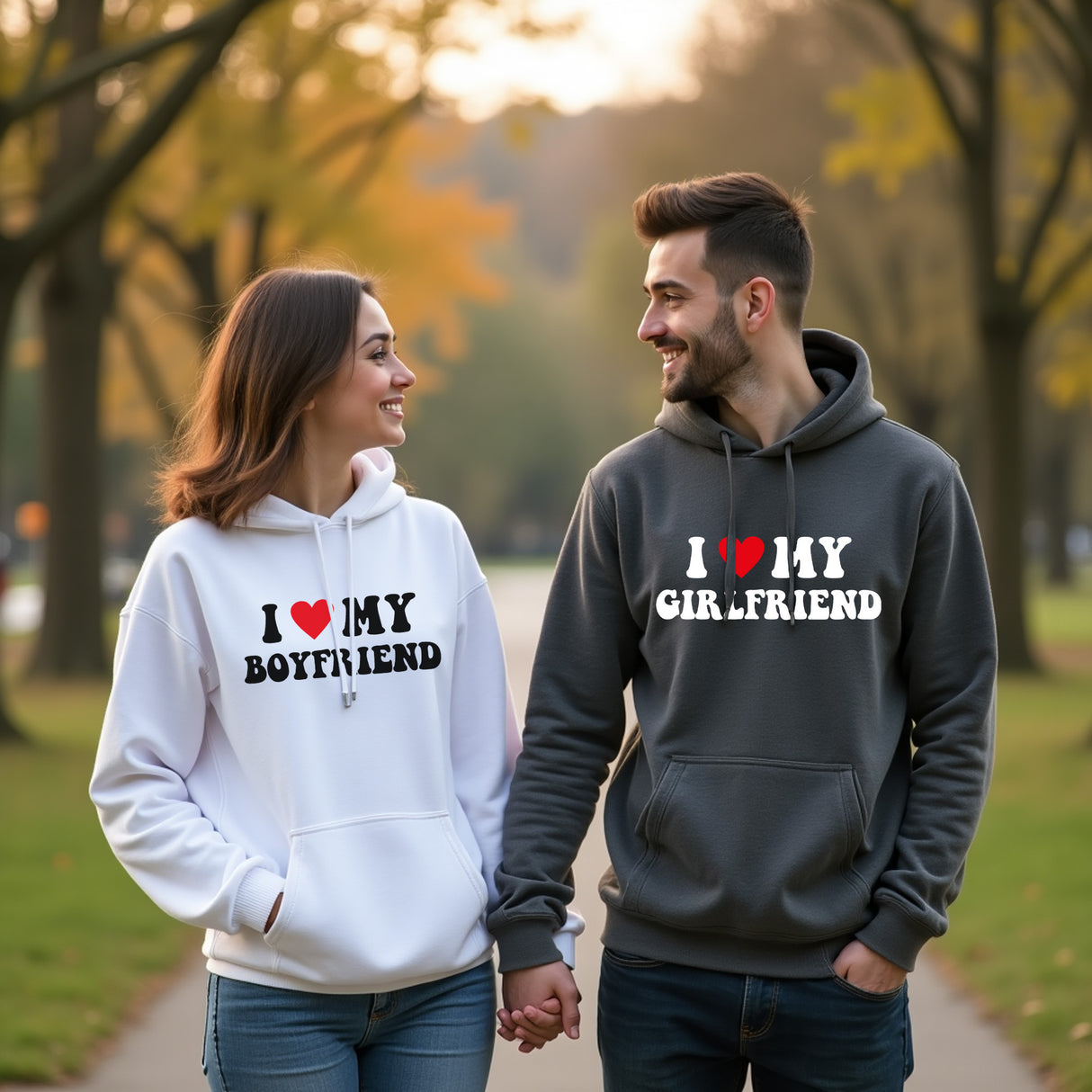 I Heart My Boyfriend hoodie. I Heart My Girlfriend hoodie.