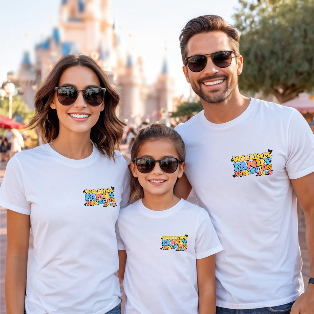 Family vacation tees for family trips, perfect for matching outfits during theme park adventures, resort days, and group travel with kids and adults.