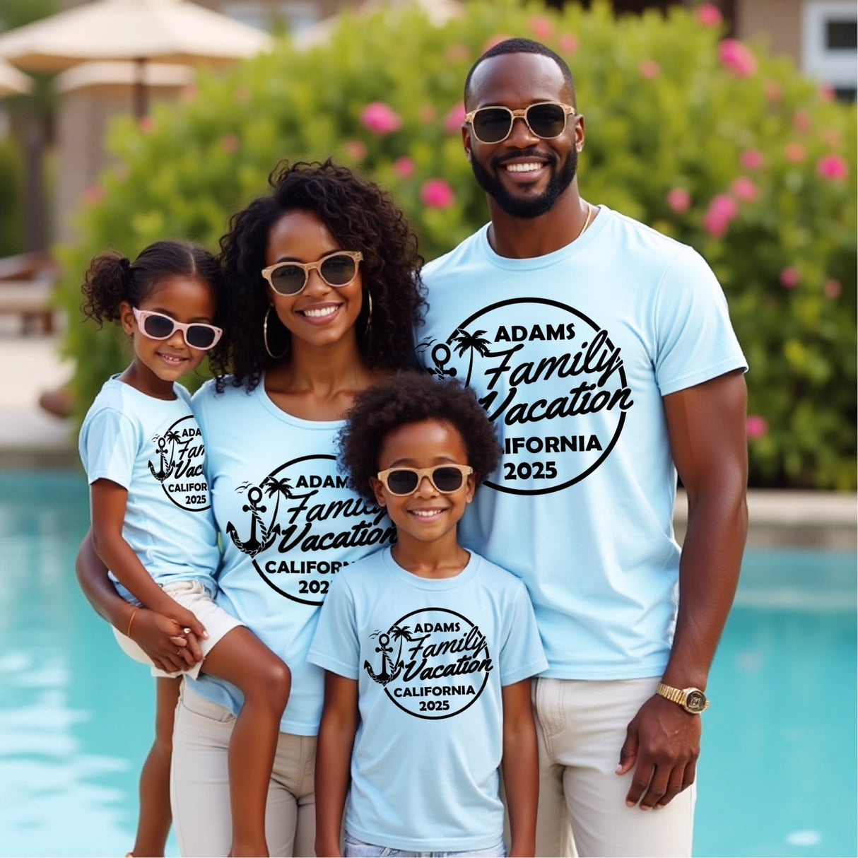 Custom matching shirt for beach vacation with family. The perfect matching tees for family photos on the beach.