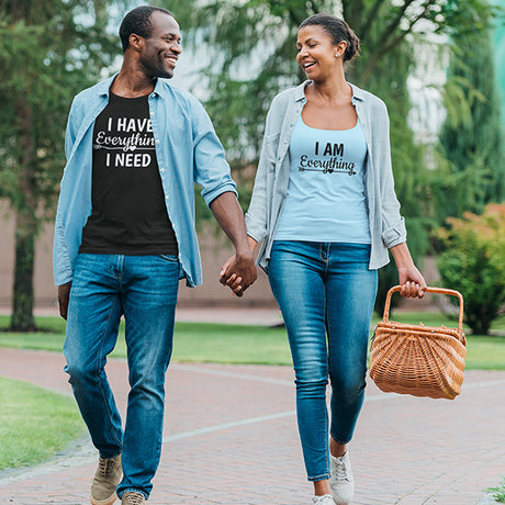 Romantic Matching Couple I have Everything I need/ I am Everything Shirt for Honeymoon
