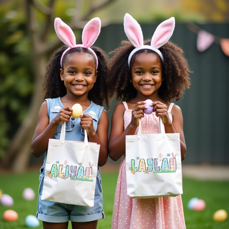 Matching easter baskets. Girls easter basket. Boys easter basket. Colorful easter basket. Easter basket with name.
