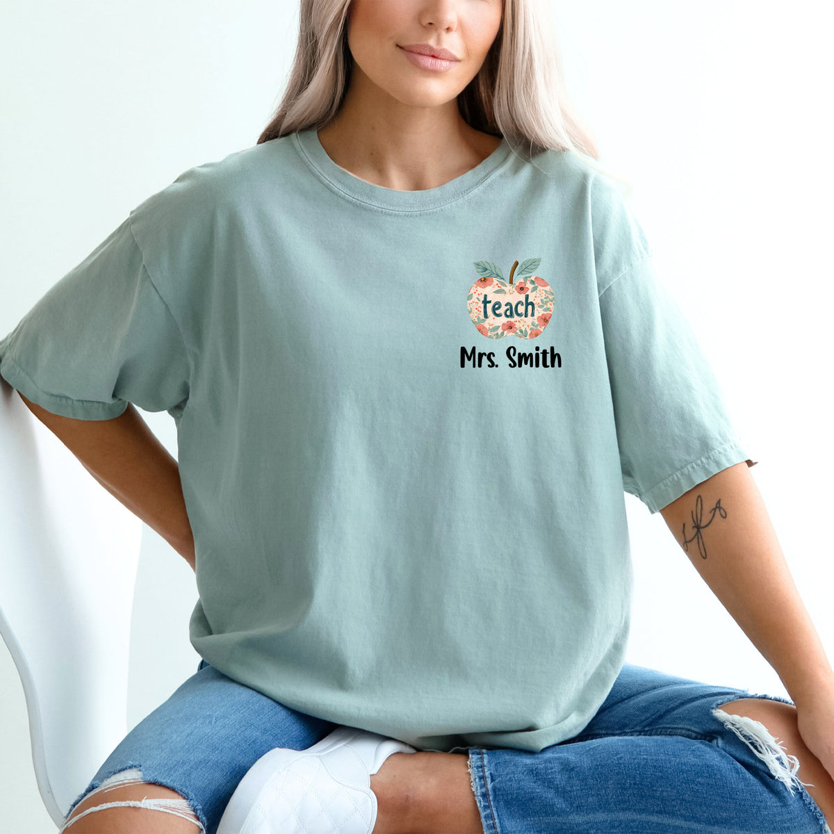dress shirts for teachers Adult Sizes - Blue Teacher Shirt Female