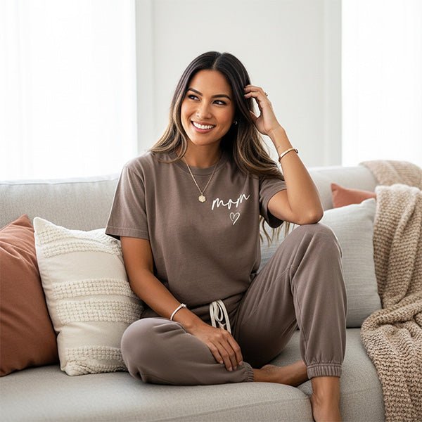 Comfort Colors Personalized Mom Lounge Set, Custom Loungewear Gift for Her and Mother’s Day - Gifts Are Blue