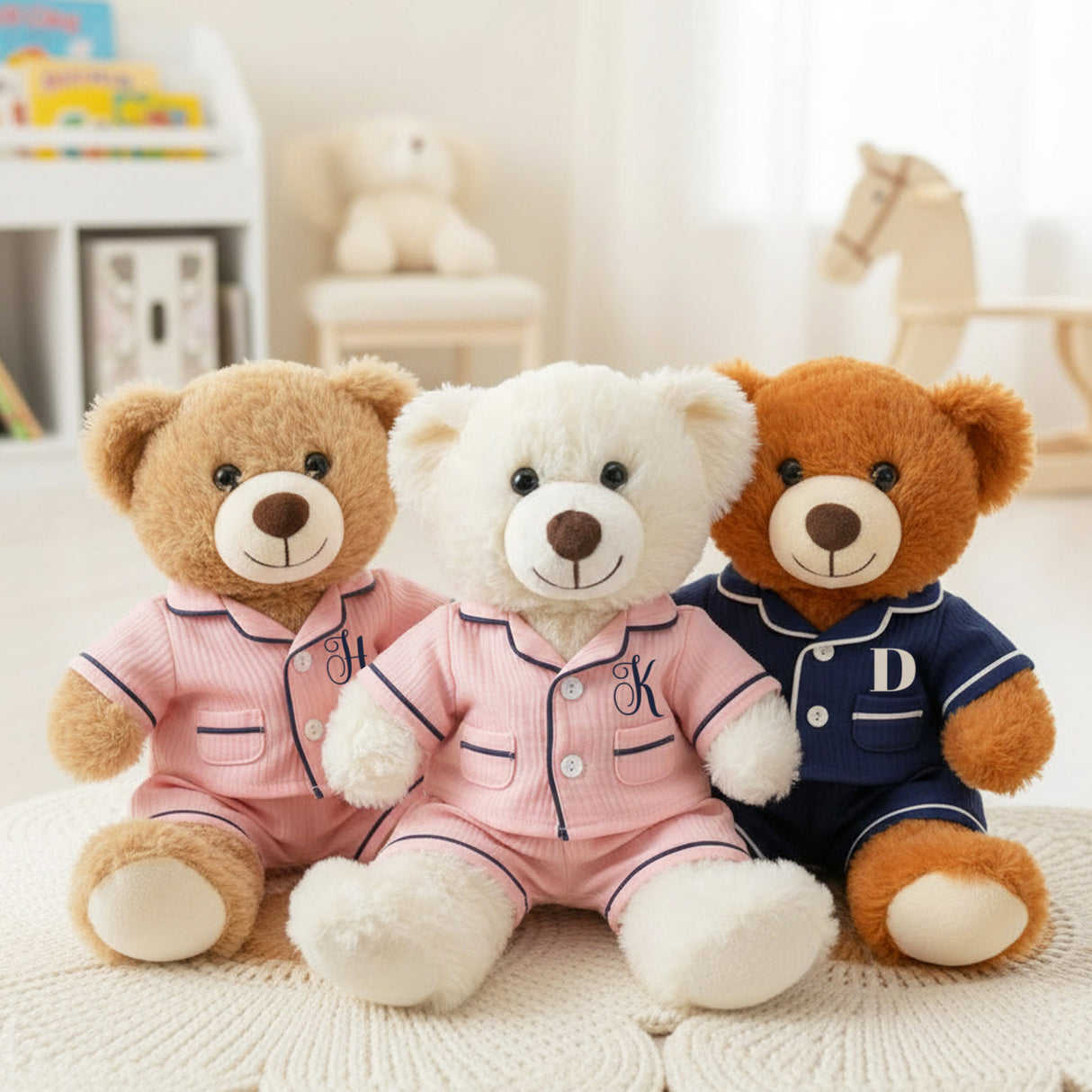 Personalized Teddy Bear with Pajama Set for Girls and Boys, 14in