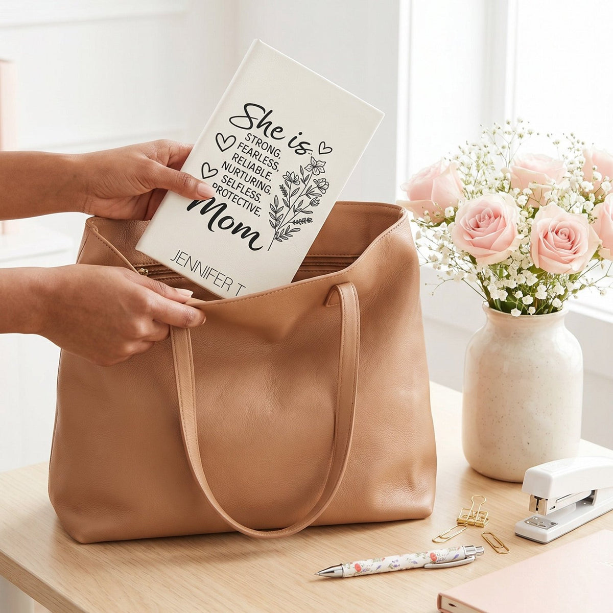 Garden Bloom Personalized Mom Gift Box with Mug and Engraved Journal - Gifts Are Blue