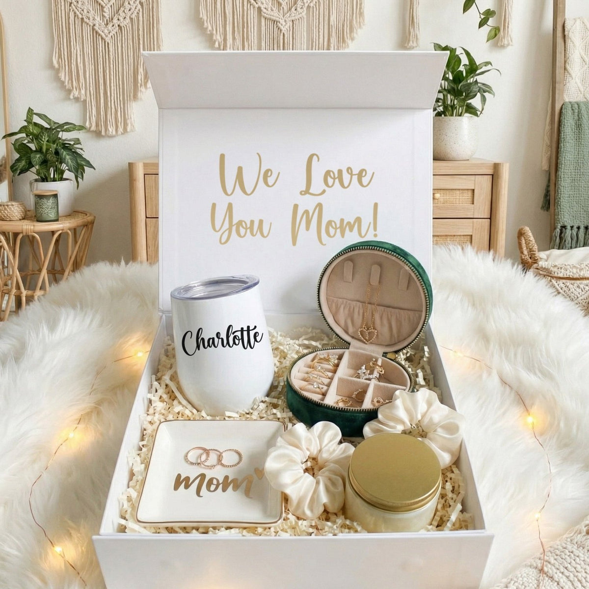 Lovely Bundle Set - Personalized Gift Box for Mom - Gifts Are Blue