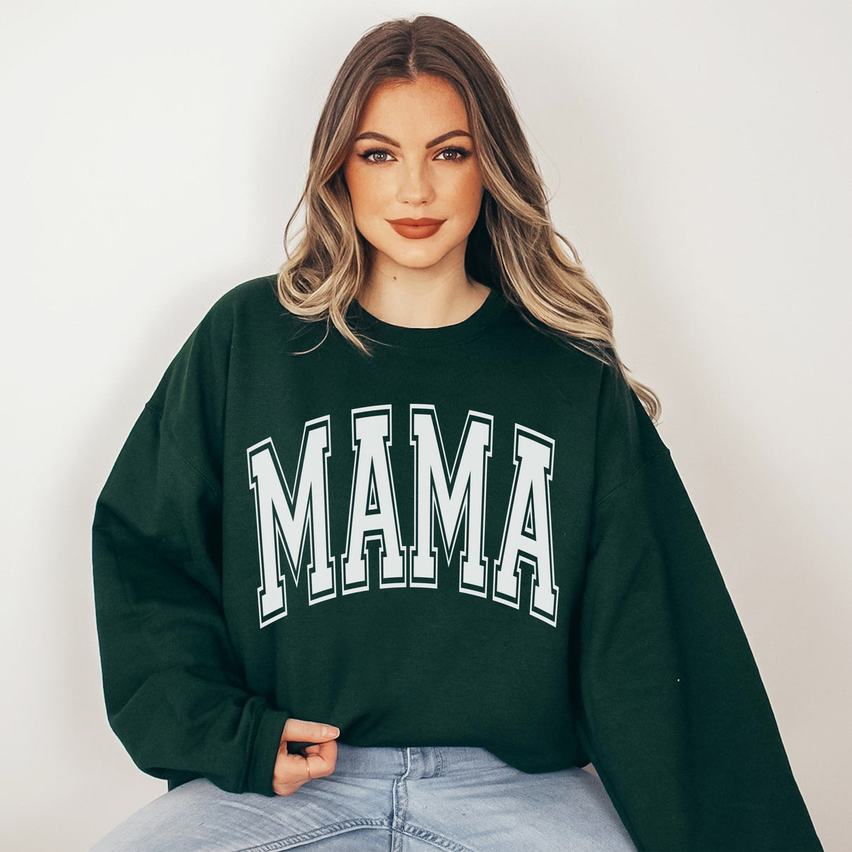 Cute sweatshirt for mothers. Cozy custom pullover for mom, perfect for new moms.