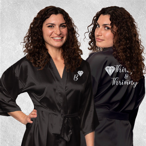 Diamond Template Personalized Robes for Women and Girls