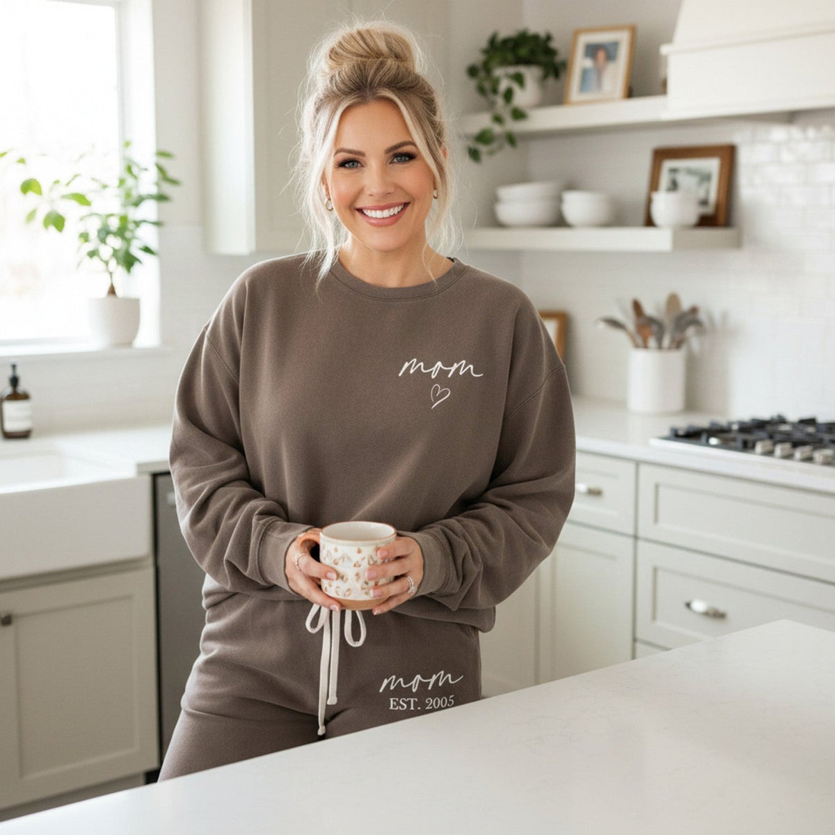 Comfort Colors Personalized Mom Lounge Set, Custom Loungewear Gift for Her and Mother’s Day - Gifts Are Blue