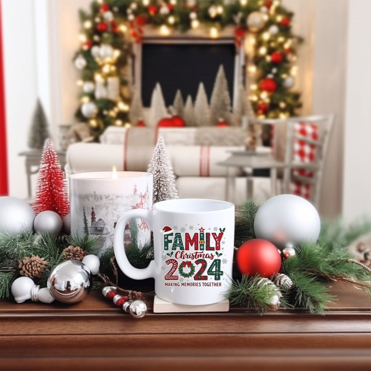 Festive and Colorful Family Christmas Coffee Mugs for the Holidays - Gifts Are Blue