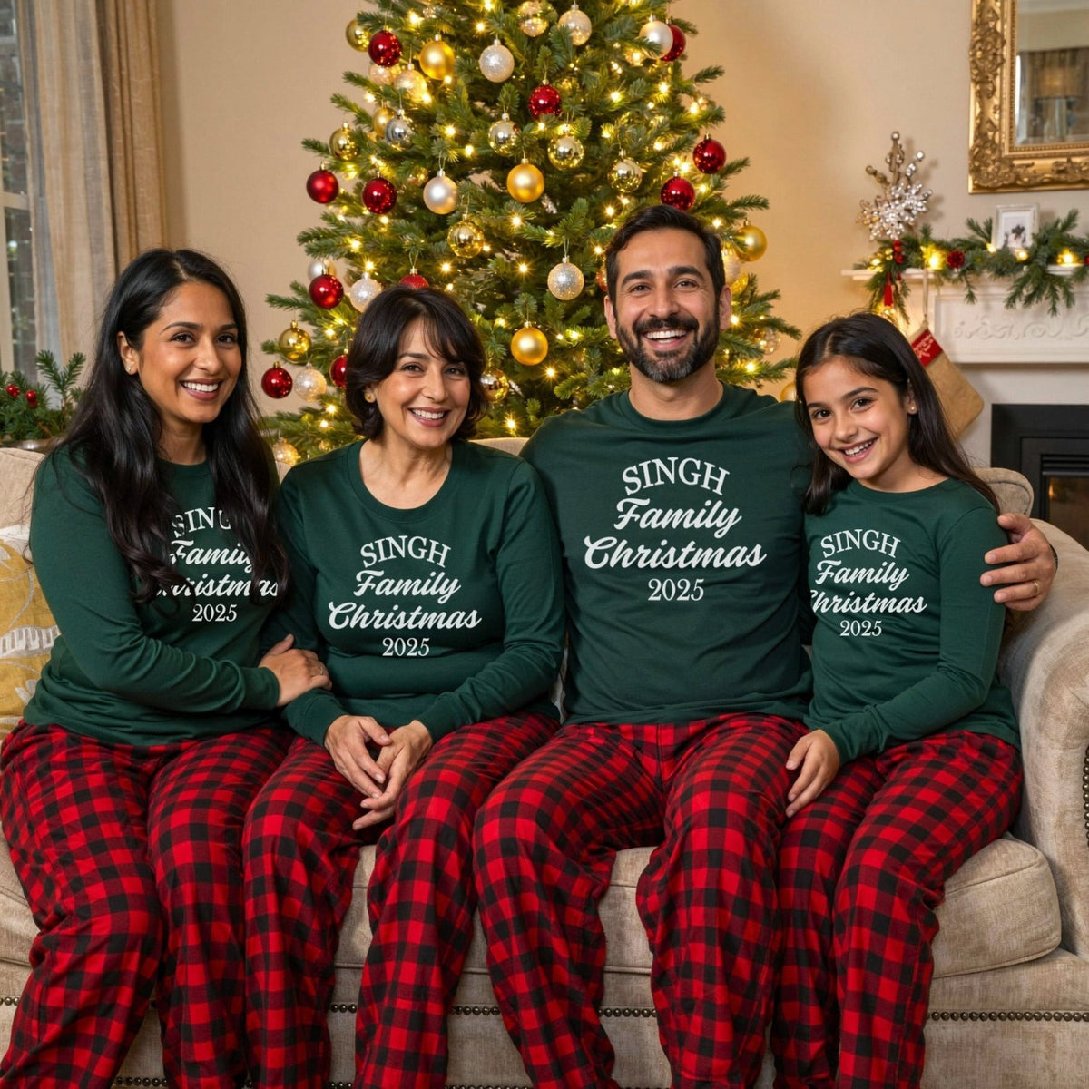 Classic Matching Family Christmas Pajamas Set for Kids and Adults - Gifts Are Blue