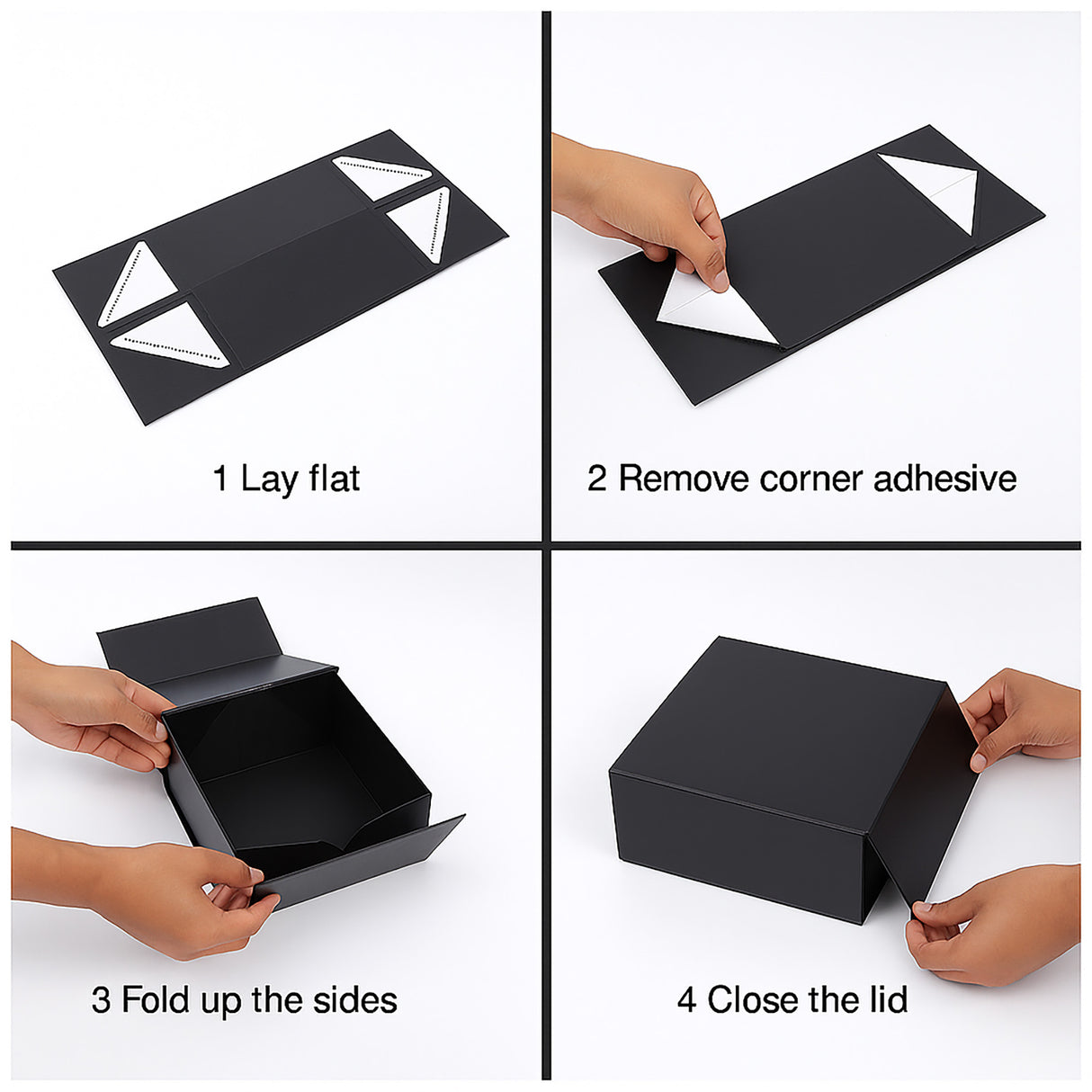 Multi Design Personalized Empty Christmas Gift Boxes w Magnetic Lid, Bow and Crinkle Paper