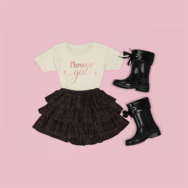 Cute Flower Girl Shirt in Multiple Styles & Colors