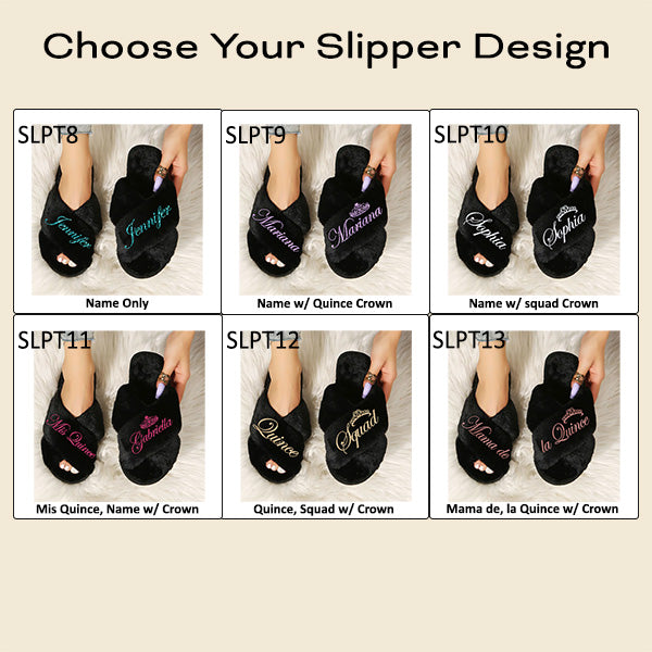 Pretty Personalized Mis Quince Robe and Slipper Set Custom with Name and Date