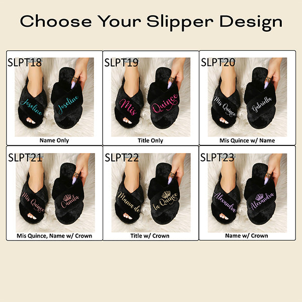 Simple and Pretty Personalized Mis Quince Robe and Slipper Set Quinceanera Gift