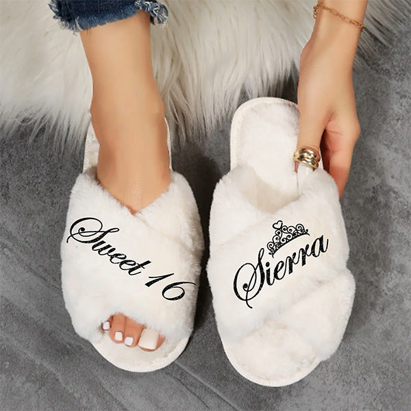 Pretty Sweet Sixteen Robe and Slipper Set Personalized With Name and Date