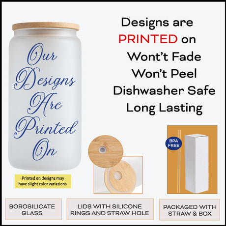 Cute and Humorous Valentines Day Glass Iced Coffee Tumblers in Multiple Designs