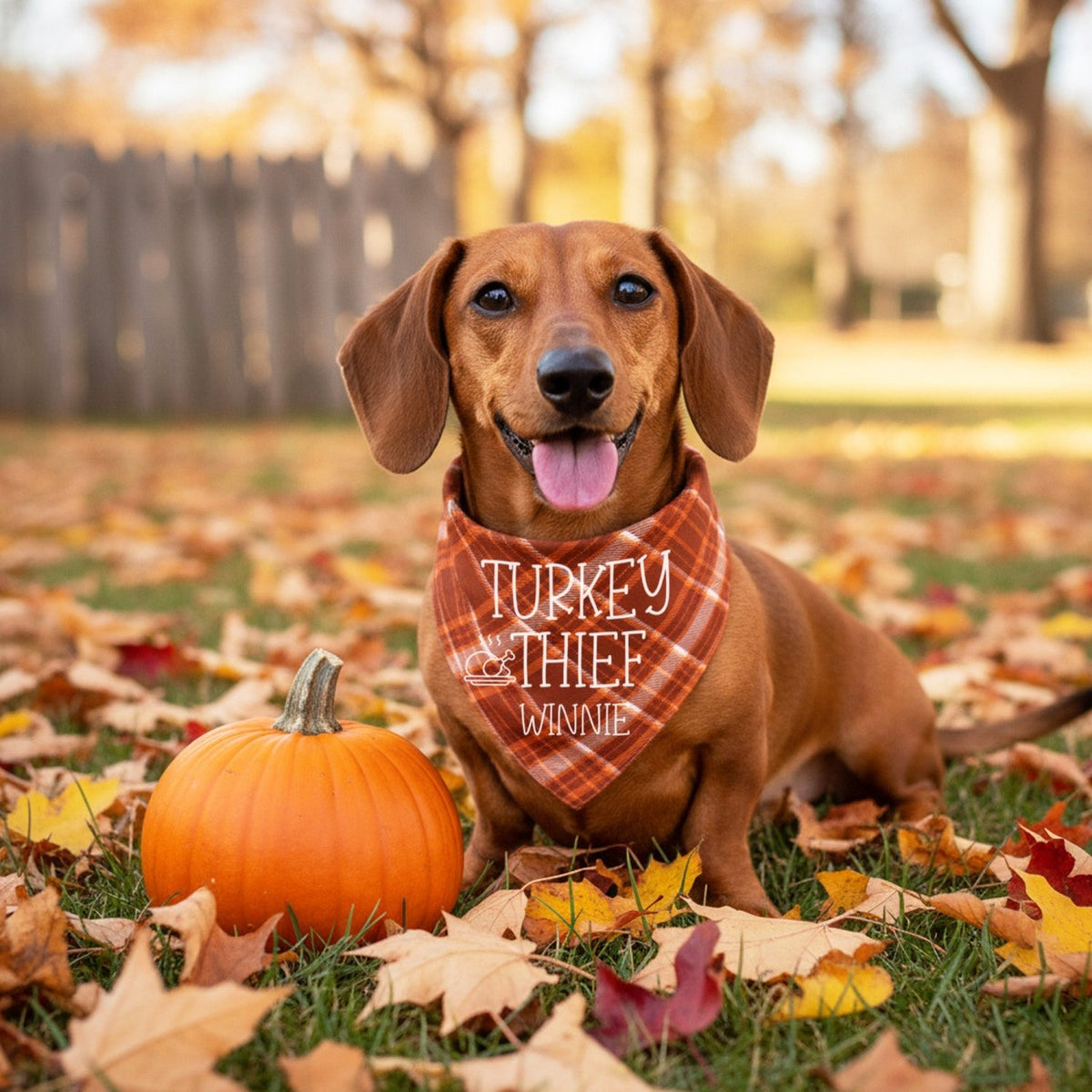 Funny Thanksgiving Sayings Personalized Cat and Dog Bandanas with Name - Gifts Are Blue