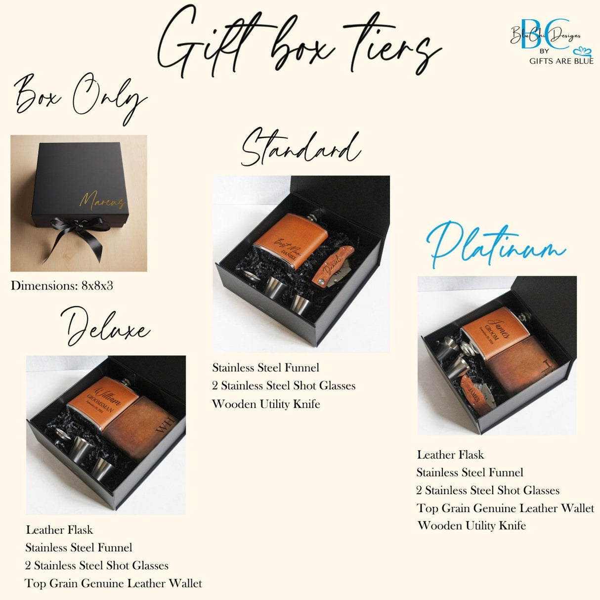 Personalized Groomsmen Proposal Gift Box Set, Custom Best Man Gift Set, Bachelor Party Gifts - Gifts Are Blue
