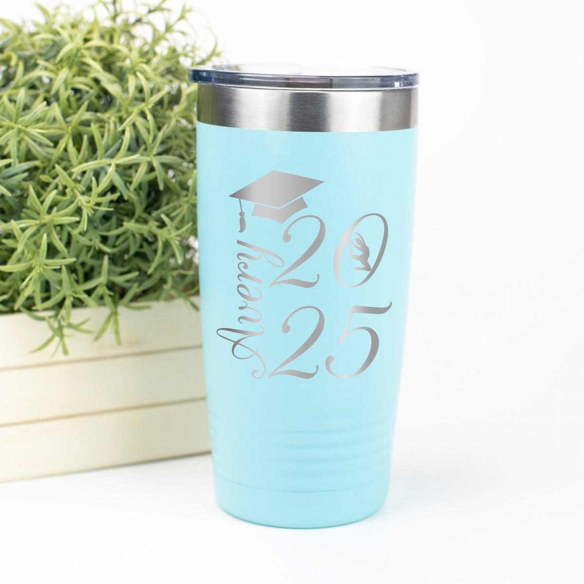 Meaningful Class of 2025 gift for graduates, customized with name and year to celebrate their achievement.