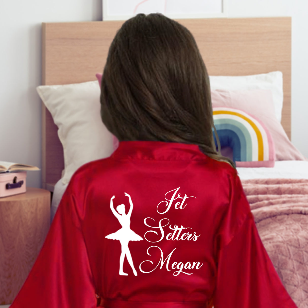 Custom robe for girl dancers, ideal gift for birthdays, Christmas, or dance award ceremonies.