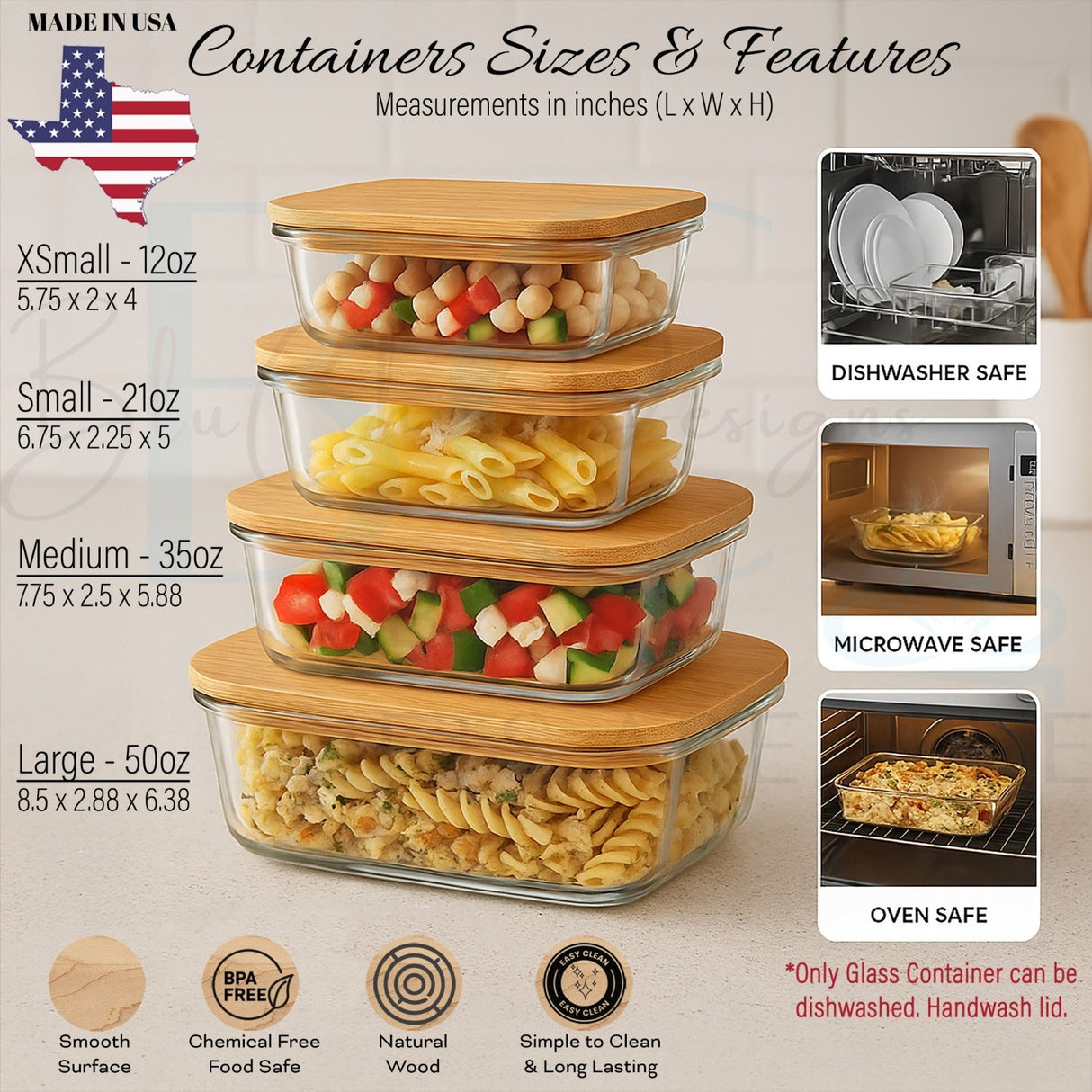 Funny Thanksgiving Custom Glass Containers, Baking Dishes and Food Storage - Gifts Are Blue