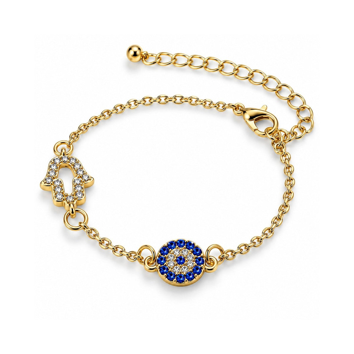 Evil Eye Bracelet or Anklet, Blue Protection Jewelry with Good Luck Charm, Adjustable Stylish Gift - Gifts Are Blue