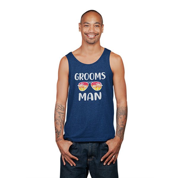 Cool Members of the Groom Shirt with Colorful Sunglasses for Bachelor Party - Gifts Are Blue