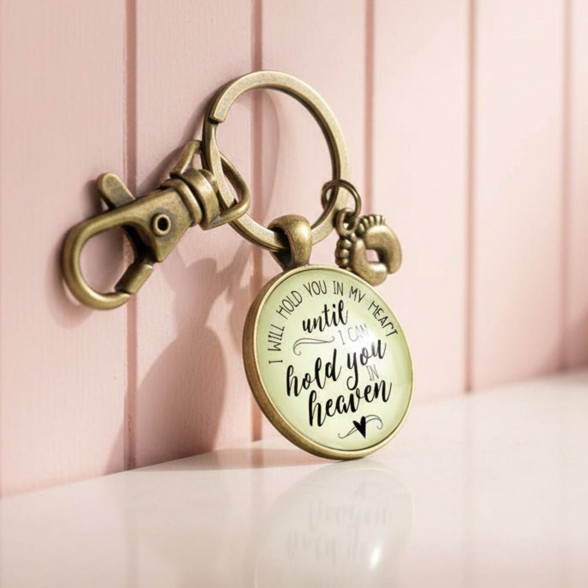 I Will Hold You In My Heart Keychain - Gifts Are Blue