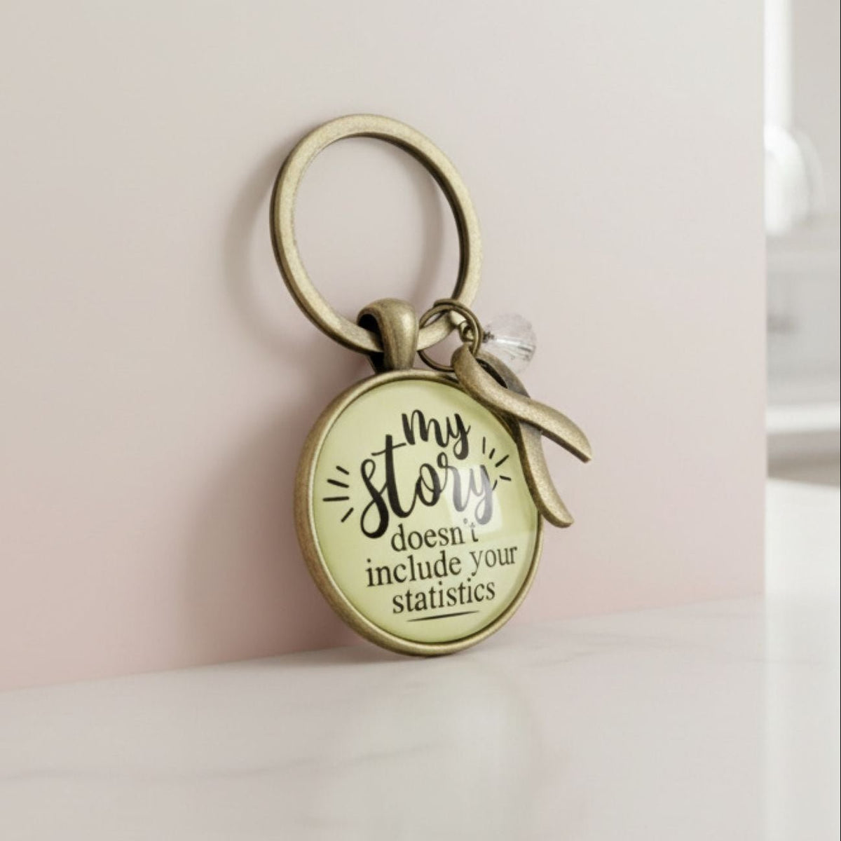 My Story, Survivor and Warrior, Inspirational and Motivational Keychains - Gifts Are Blue