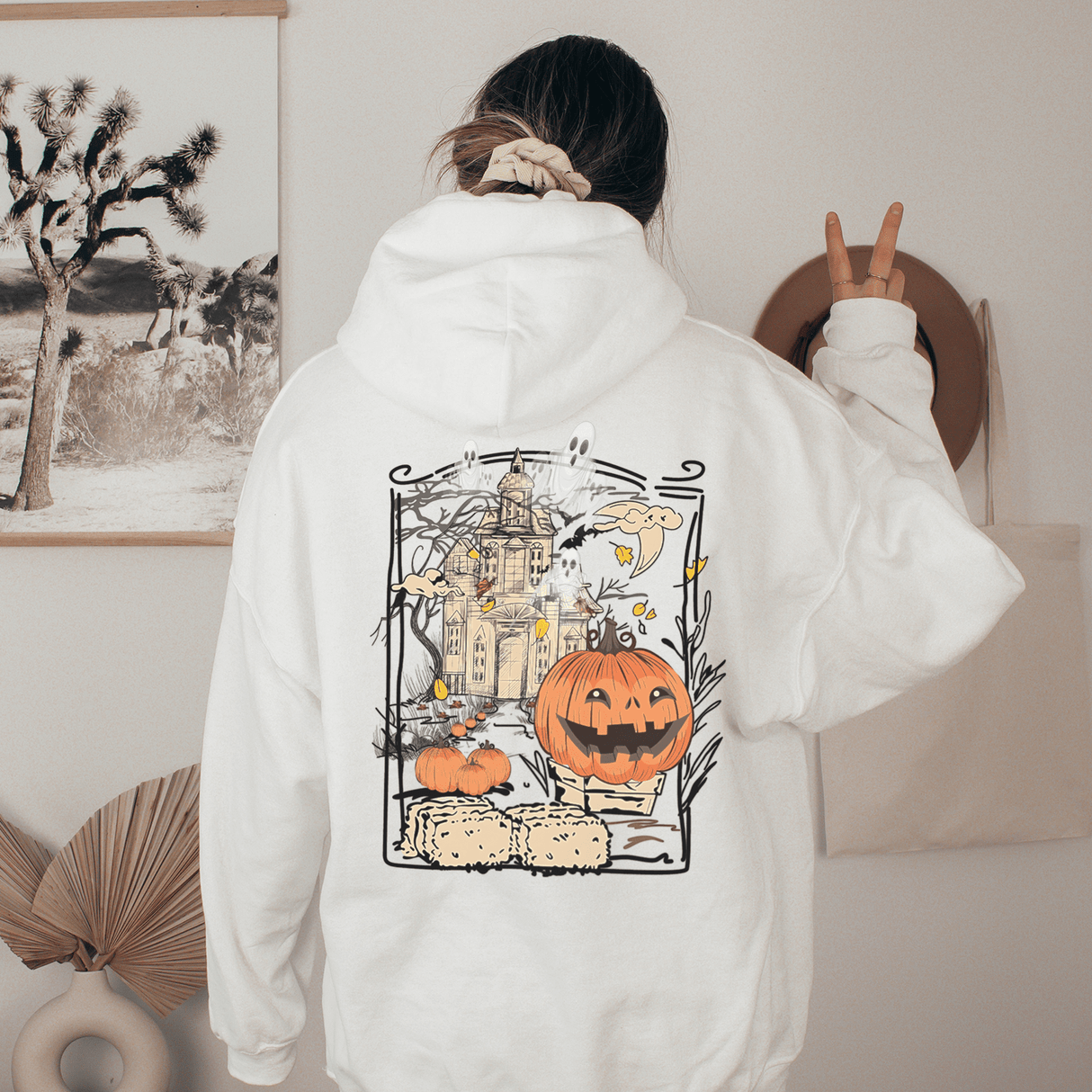Halloweentown University Shirt for Halloween Season. Features a very seasonal design print on the back of the shirt. all SKUs