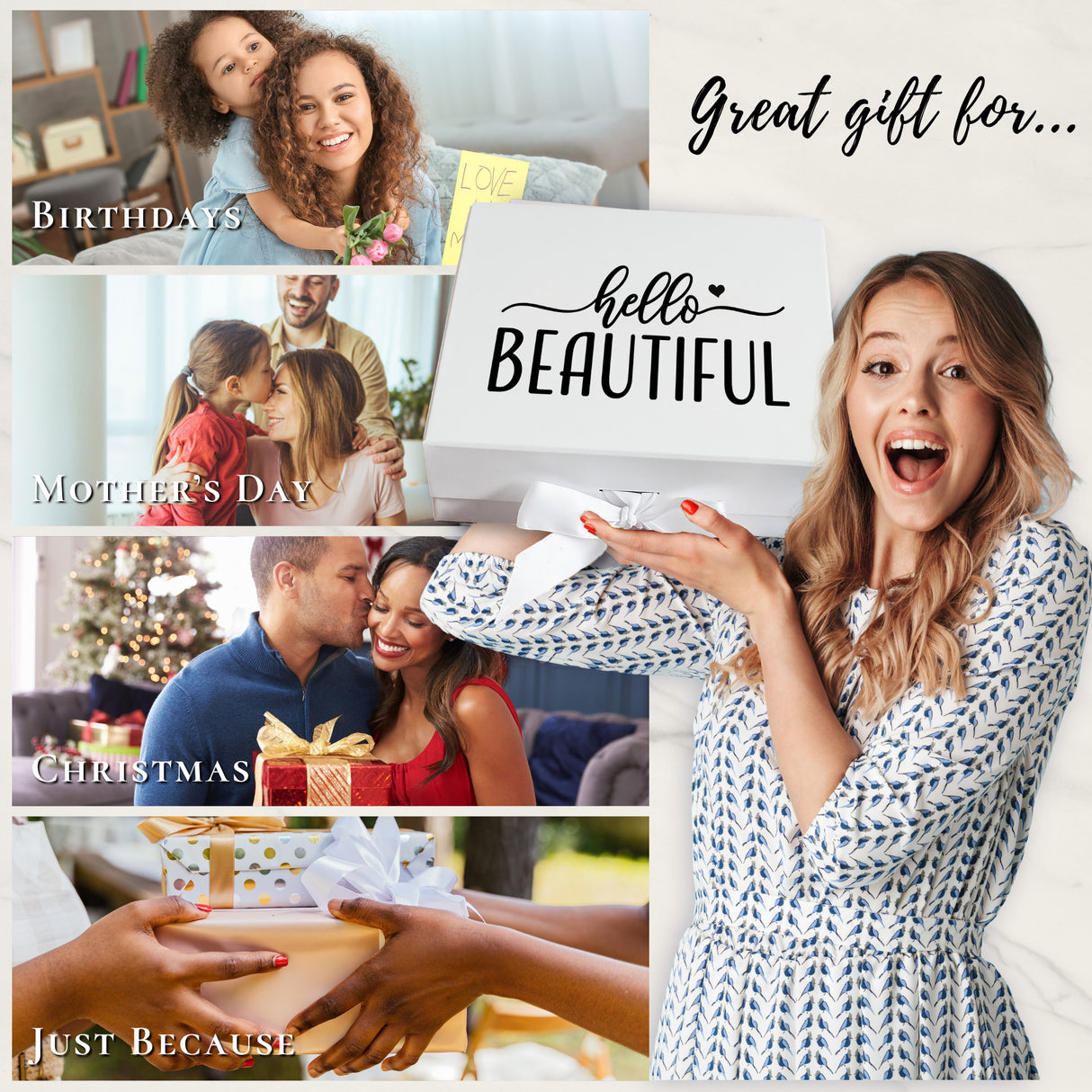 Personalized gift basket for mom on Birthdays, Mother's Day, Christmas and more. A great custom gift for new moms, grandmas and more.