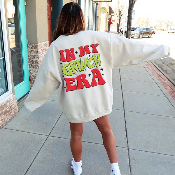 Funny In My Grinch Era Christmas Sweatshirt for Kids and Adults - Gifts Are Blue