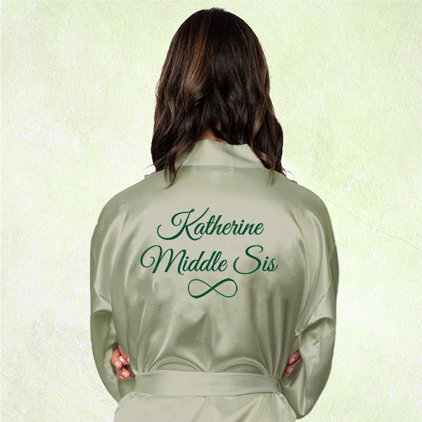 Infinity Template Personalized Getting Ready Robes for Women and Girls - Gifts Are Blue