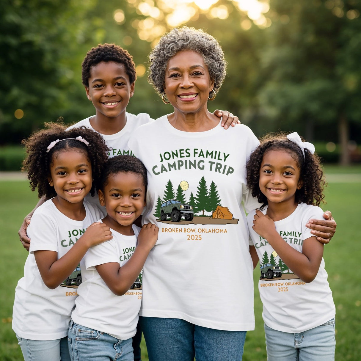 Matching Family Vacation Shirts for Camping trips, ideal for national park hikes, or outdoor family vacations.