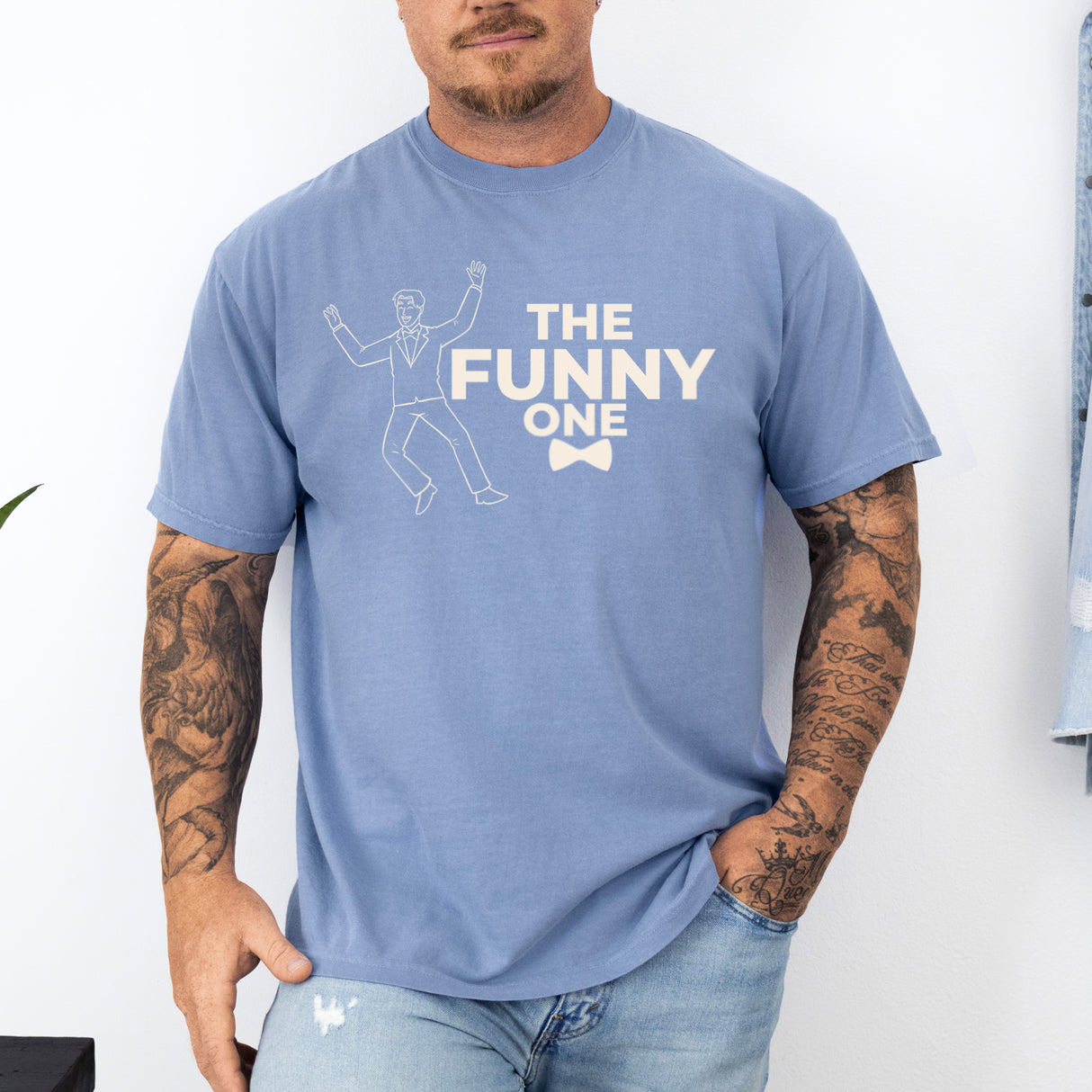 Funny matching bachelor shirts for groomsmen and groom, custom-printed on Comfort Colors tees for destination or weekend parties.