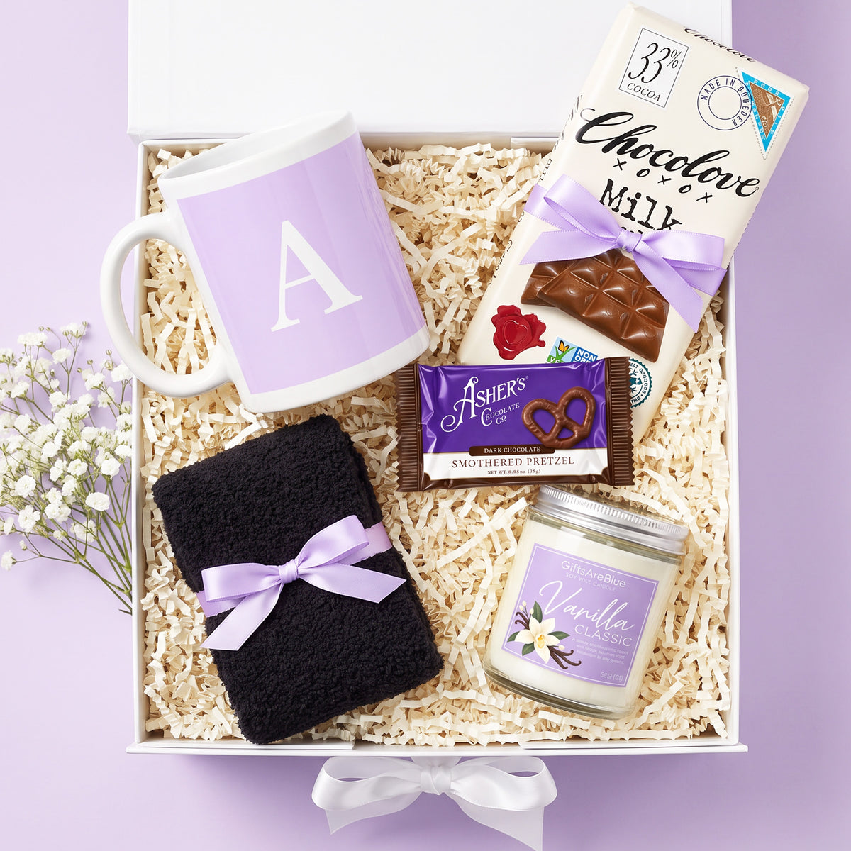 A Little Birthday Happiness Gift Box for Her - Lilac