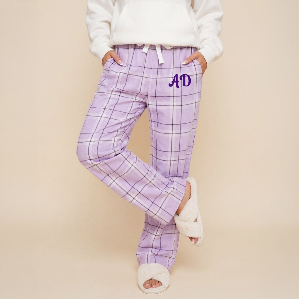 Custom College Pajama Pants for Women, Personalized PJ Pants for College Students - Gifts Are Blue