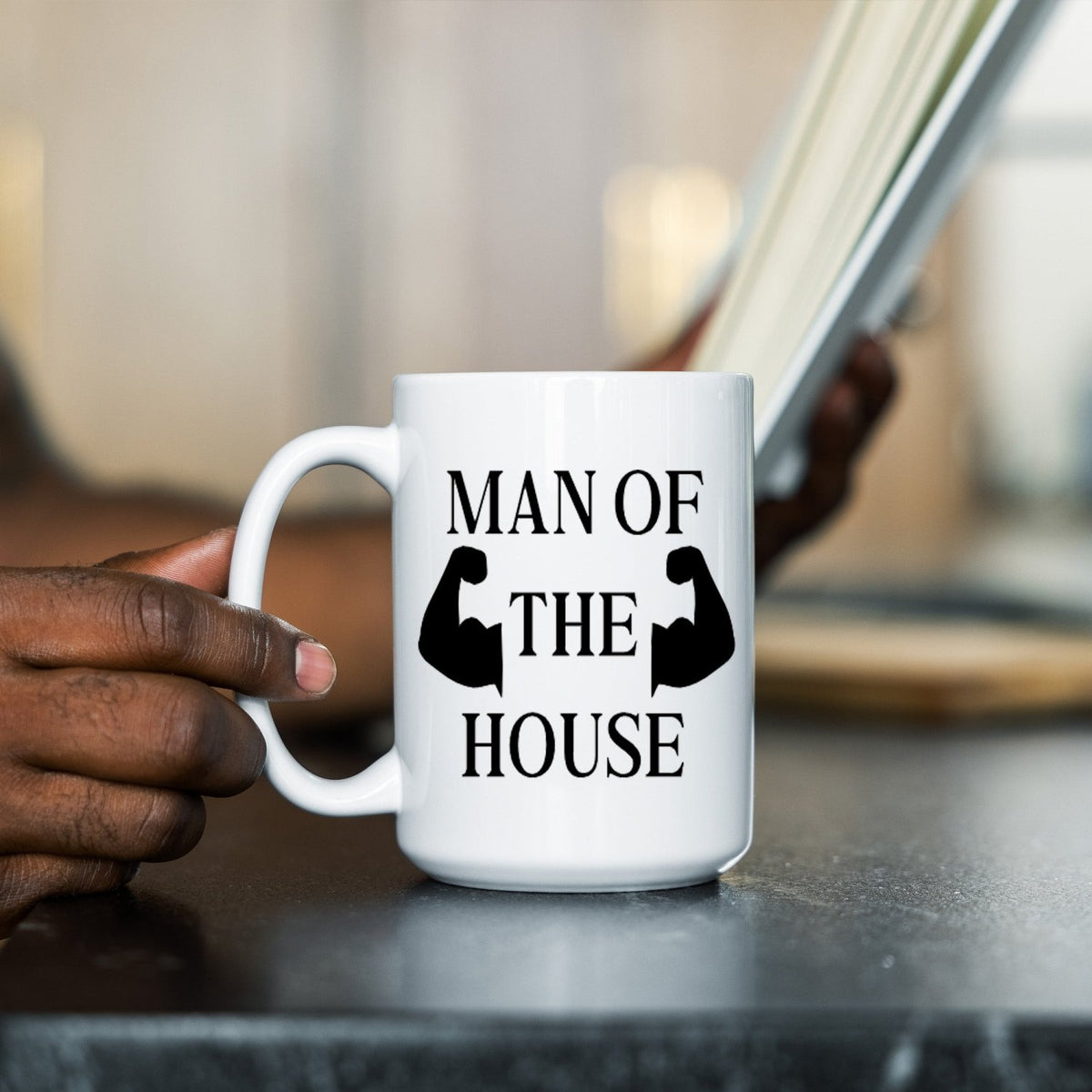 Man of the house funny gift ideas for dad. The perfect fathers dad present for father.
