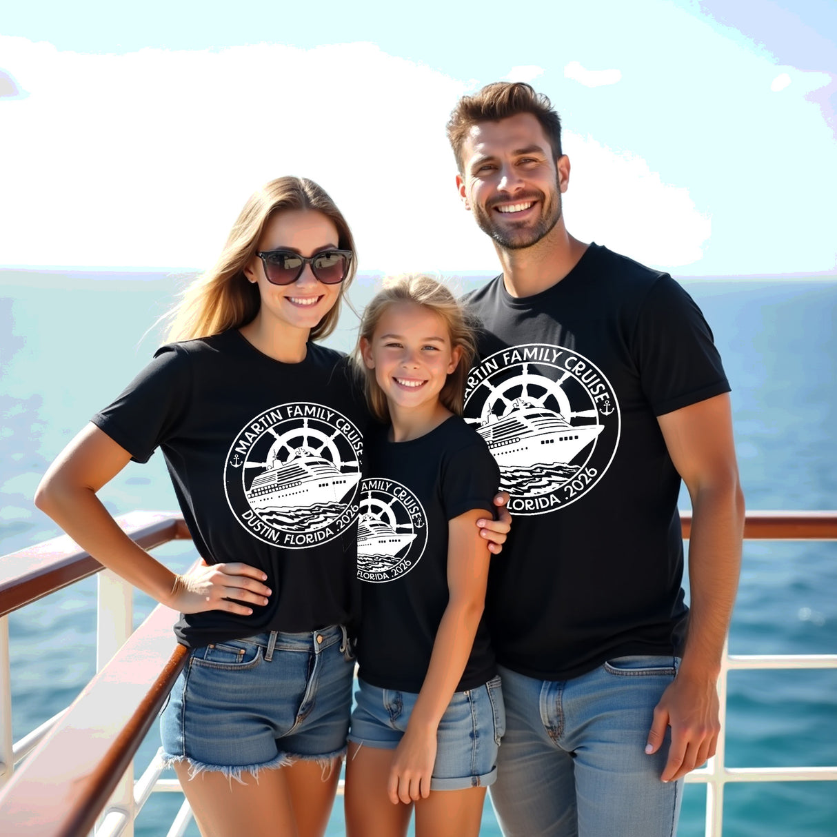 Personalized family vacation shirts perfect for cruise trips, beach days, and family outings.