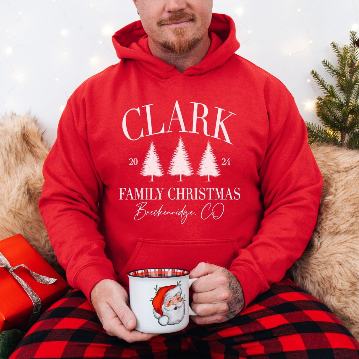 Personalized Matching Family Christmas Sweaters with Custom Year and Location - Gifts Are Blue