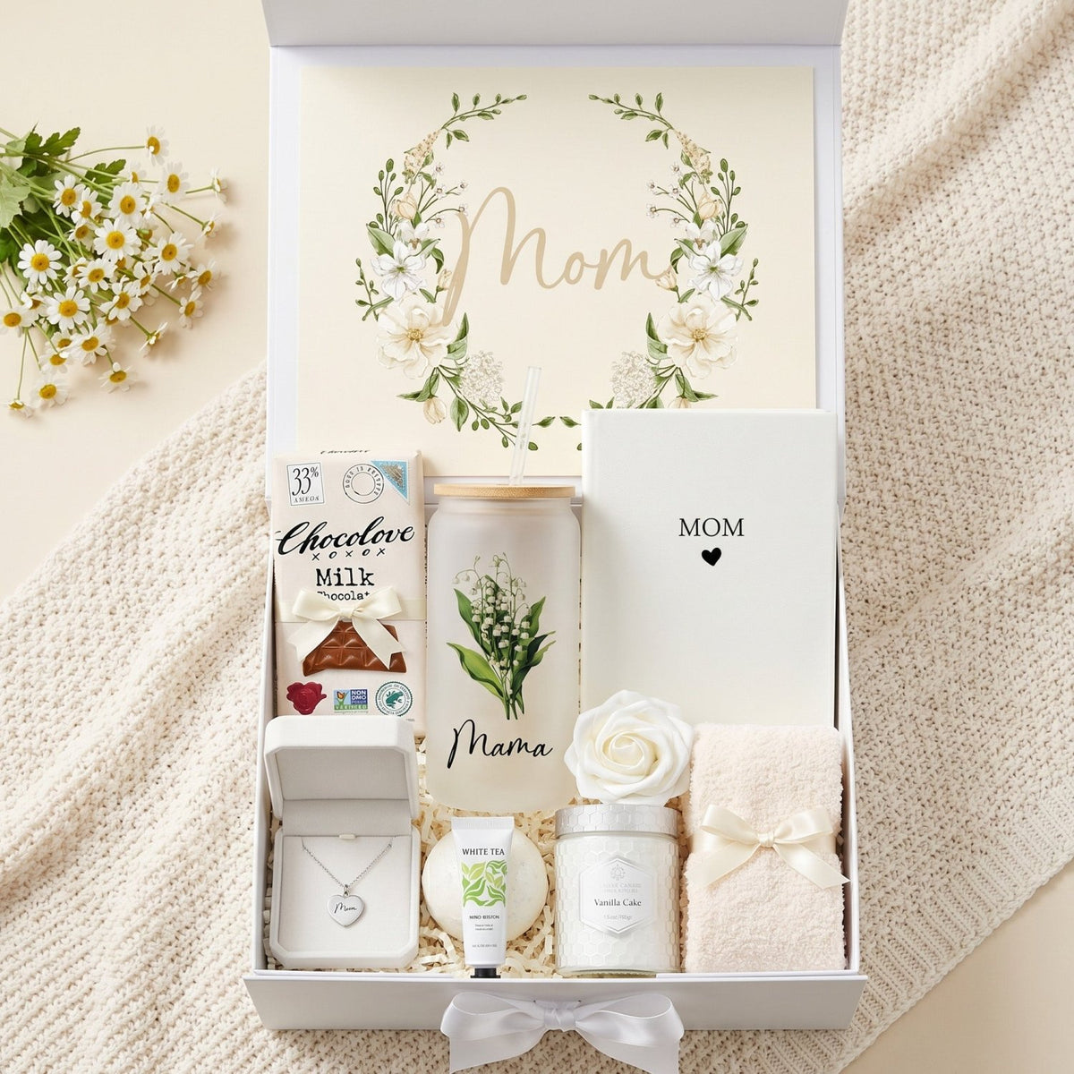 Bloom and Beloved Personalized Gift Box for Mom - Birth Month Flower Tumbler - Gifts Are Blue